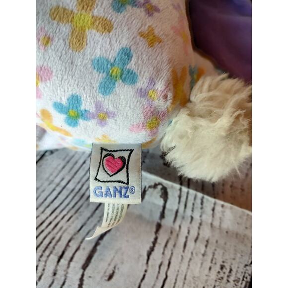 GANZ SPRING MEADOW BUNNY RABBIT EASTER Plush Blue Yellow Purple FLOWERS - Picture 6 of 7